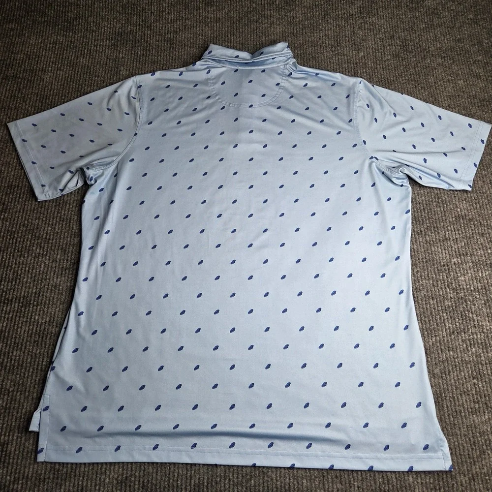 Fairway & Greene Golf‎ Polo Shirt Mens XL Blue Leaf Print Made in USA